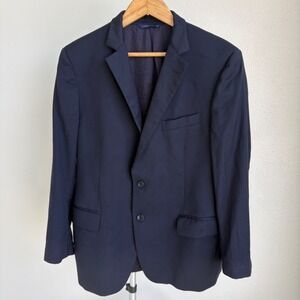 Brooks Brothers 1818 Fitzgerald Navy Blue Wool‎ Blazer Sport Coat Italy 42S